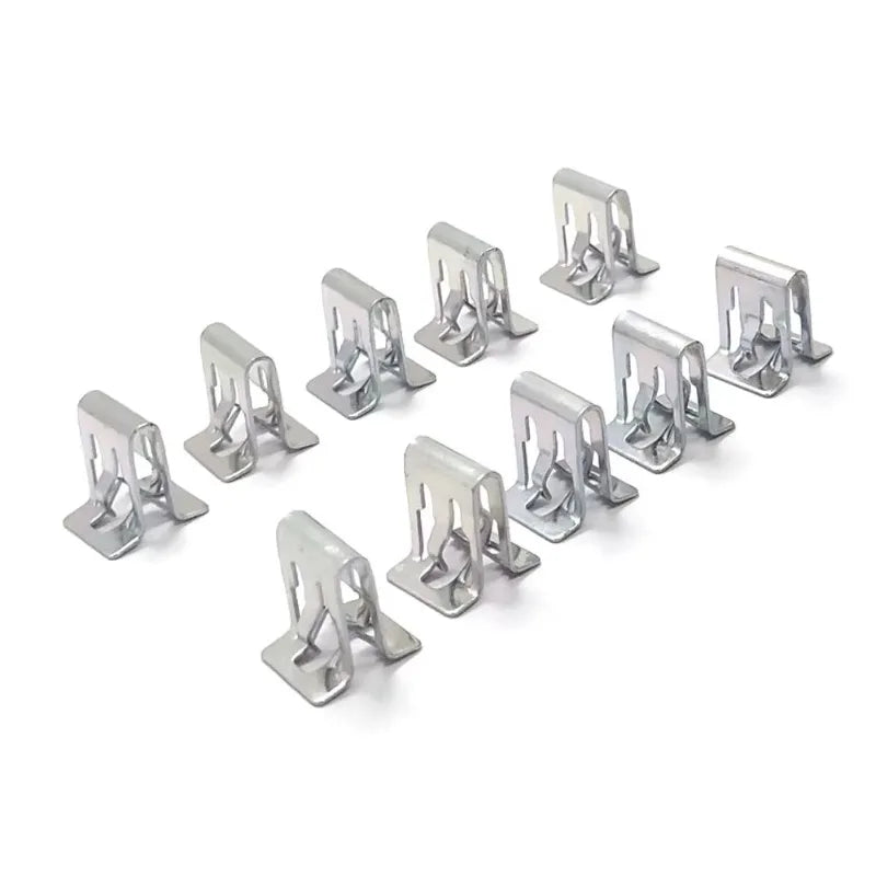 10-50PCS Metal Retainer Clip Car Center Console Metal Fixing Clips DVD Base Interior Buckle U Iron Clamps Instrument Panel Clip