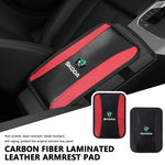 For Skoda Car Armrest Mat Center Console Arm Rest Protection Cushion Kamiq Karoq Octavia 2 3 Rapid Scala Kami Fabia VII VRS