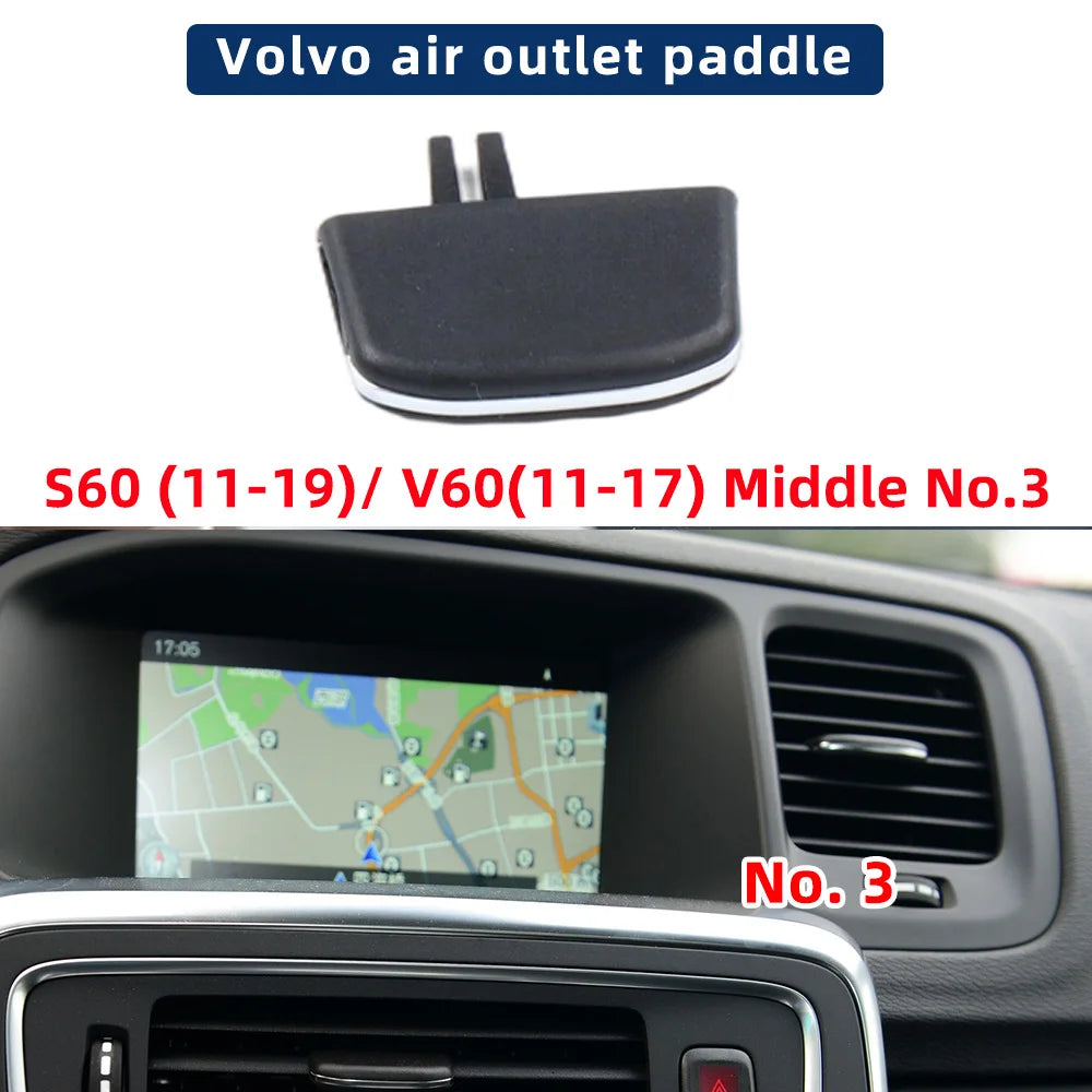Car Front AC Conditioning Air Vent Grille Outlet Tab Slider Clip Repair Kit For Volvo V60 S60 V40 11-19 Auto Replacement Parts