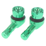 2* Aluminum Alloy Motorcycle Valve Stems | 90 Degree Tubeless Tire Valve for Rims additional angle