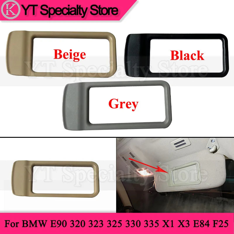 Kamshing Car Inside Sun Visor Mirror Cover Frame For BMW E90 320 323 325 330 335 X1 X3 E84 F25 Sunvisor Frame