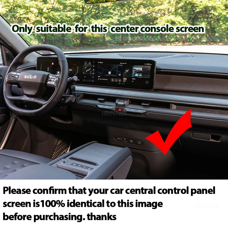 For Kia EV9 MV 2024-2025 Behind Screen Storage Box Dashboard Organizer Hidden Tissue alternate view