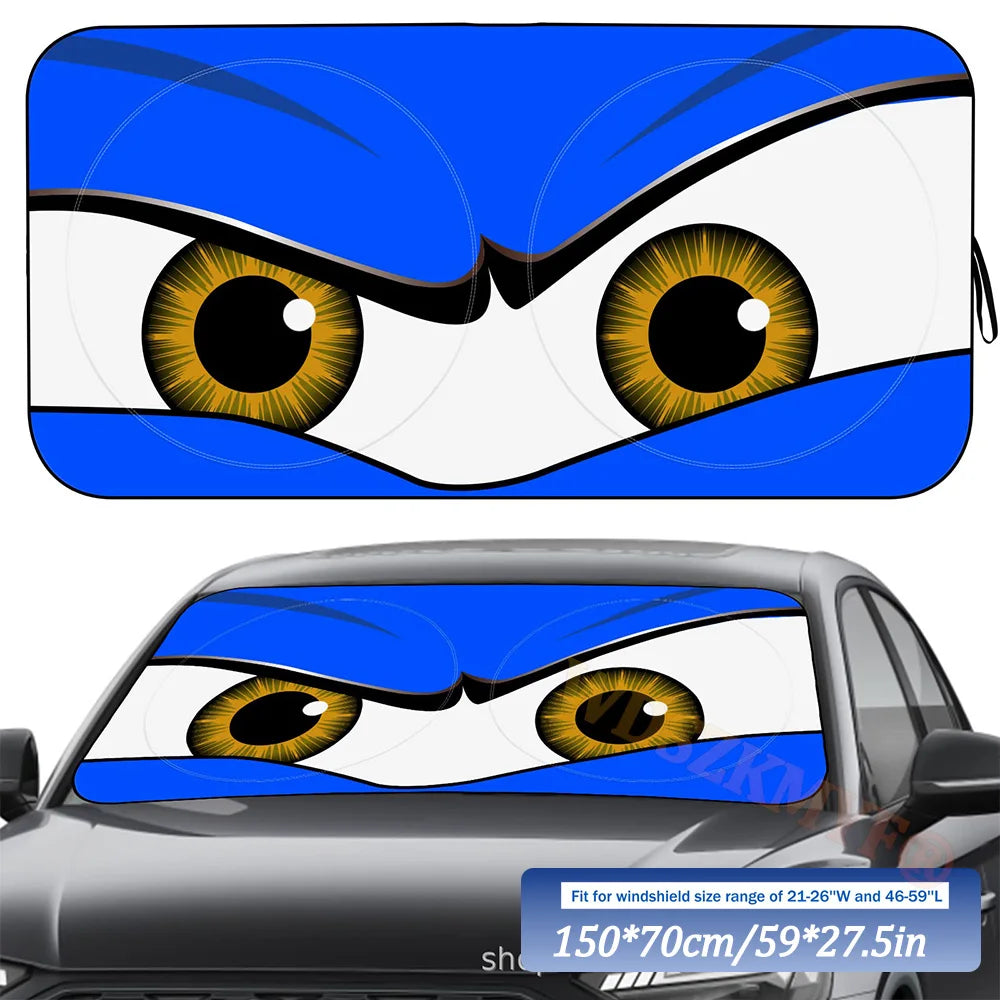 Devil's Eyes 70x150cm Cartoon Car SunShade Windscreen Front Window Visor | Solar Prot alternate view