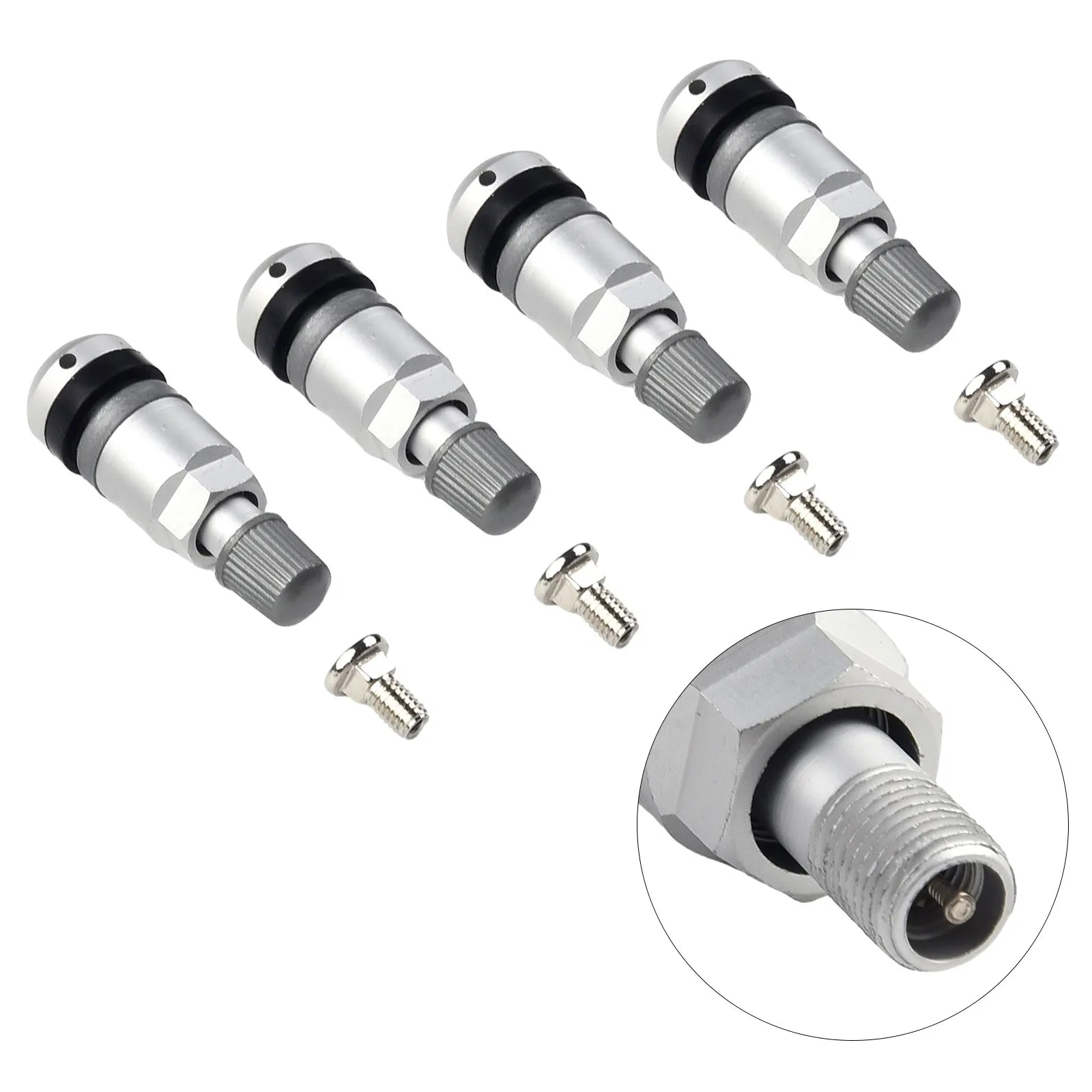 4pcs TPMS Tire Pressure Sensor Valve Stem Repair Kit | For BMW 5 Series Car Tubeless Whe detail view