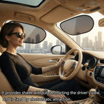 2pcs Car Sunshade, Anti-Glare & UV Protection | Blocks Sunlight Without Blocking Vision
