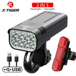 X-TIGER Bike Front Light Set Waterproof MTB Bicycle Lamp 5200mAh USB Rechargeable LED lifestyle view