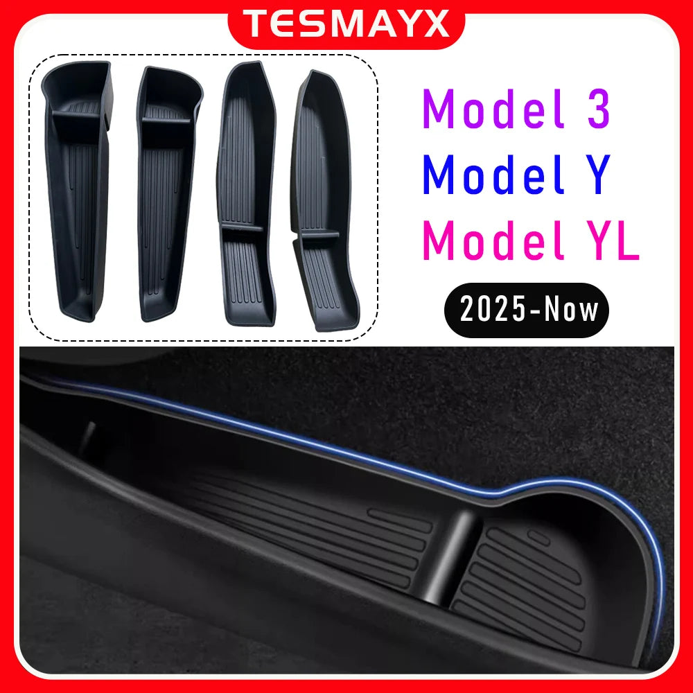 Door Side Storage Box and Trash Can for 2025 2026 Tesla Model 3 Y Juniper Model YL Accessories Door