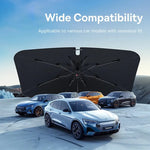 Car Windshield Sun Shade Umbrella Wider Hemmed Edges Summer Sun Protection additional angle