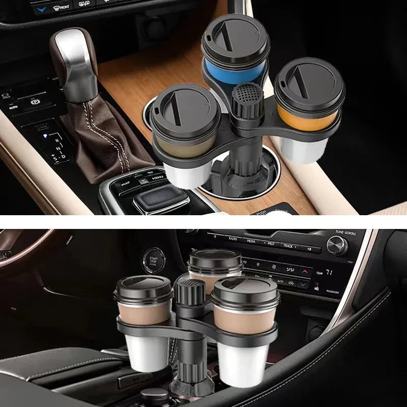 360 Rotating Car Cup Holder Expander Adapter | Adjustable Beverage Bottle Mount detail view