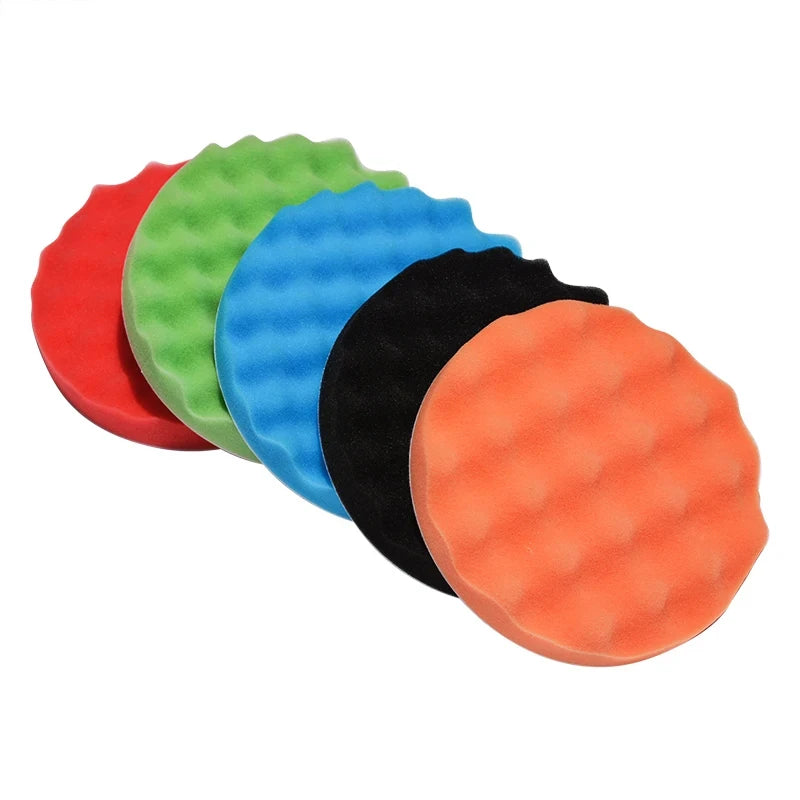 5Pcs Car Polishing Pads 150/180mm | 5/6/7inch Sponge Polisher Kit for Waxing and Buff lifestyle view