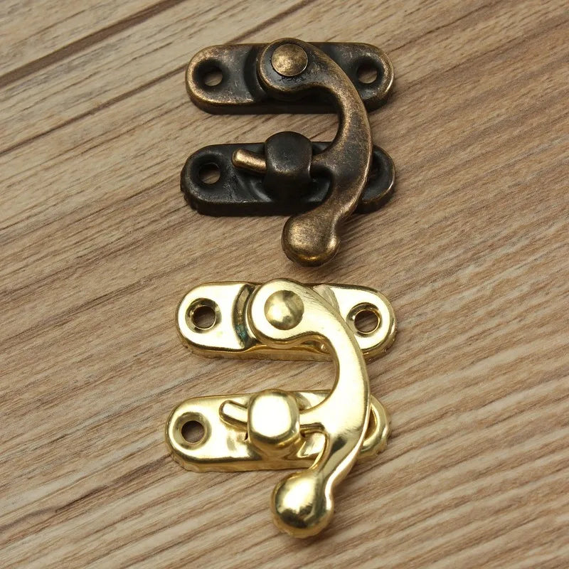 4pcs Box Toggle Latch Hasp Hook Lock Closure for Wooden Jewelry Chest Gift Wine Case L close-up view