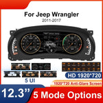 Digital Instrument Cluster Display for Jeep Wrangler JK 2011-2017 | 12.3 Inch HD Speedom detail view