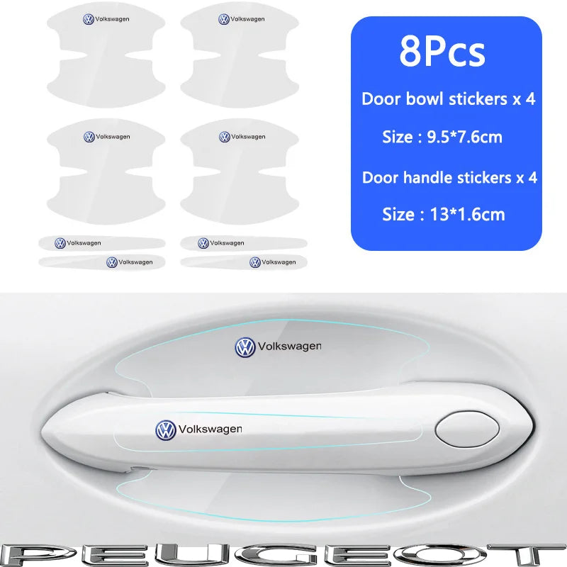 Car Door Handle Bowl Scratch Protective Sticker | TPU Film for VW GTI Polo Golf Pas additional angle