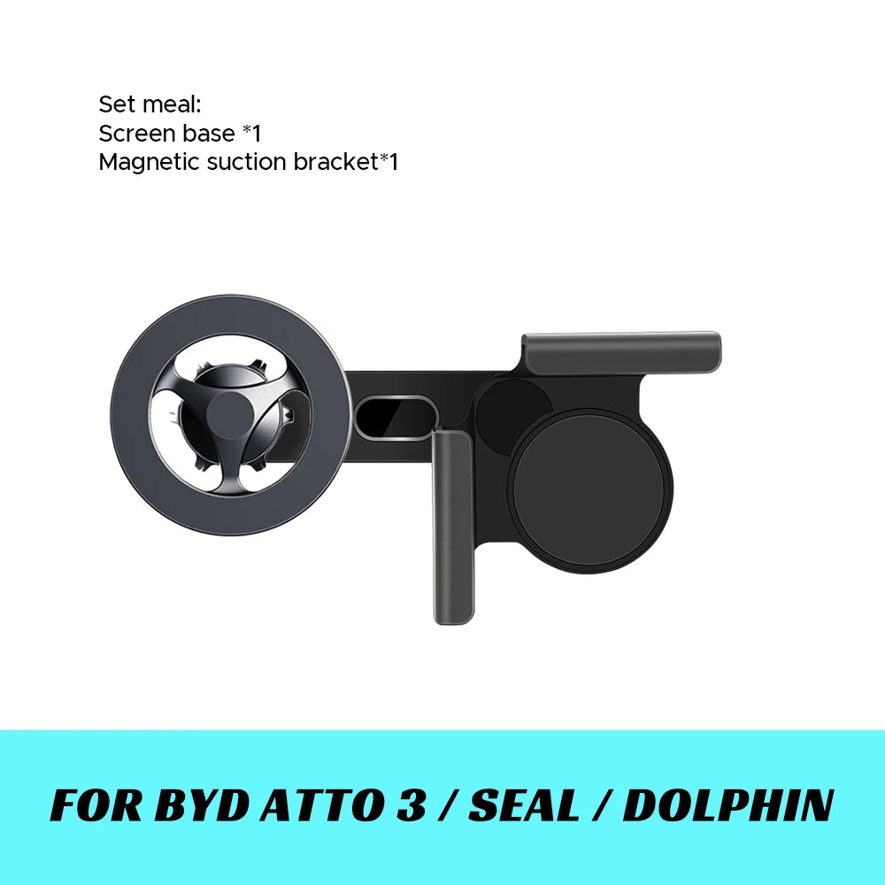 Foldaway Car Phone Mount Holder 15W Magnetic Wireless Charger Compatible with MagSafe for BYD Atto 3 HAN SEAL  DOLPHIN