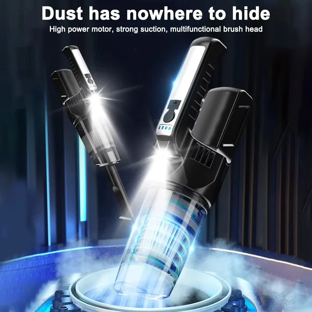 Lenovo Wireless Vacuum Cleaner For Home Car Charging Strong Suction Power Handheld Carpet Window Crevice Groove Vacuum Cleaner
