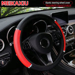PU Leather Steering Wheel Cover 14.5-15 Inch close-up view