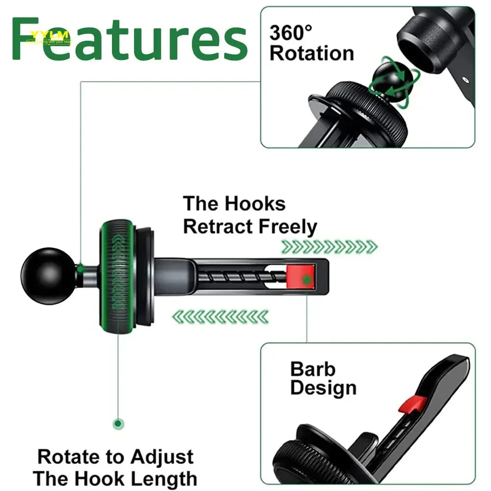 17MM Ball Head Car Air Vent Phone Holder Base detail view