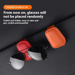 Leather Sunglasses Holder Car Sun Shade Clip lifestyle view