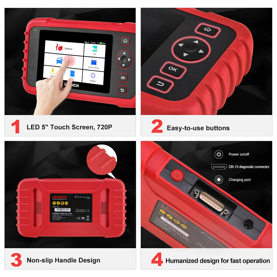LAUNCH X431 CRP123X OBD2 Scanner | 4-System Diagnostic Tool with Free Lifetime Upda additional angle