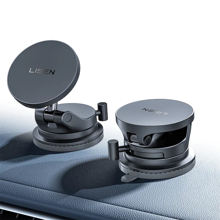 LISEN Qi2.2 25W MagSafe Car Mount Charger | Vacuum Suction Cup Wireless Charger for iPho detail view