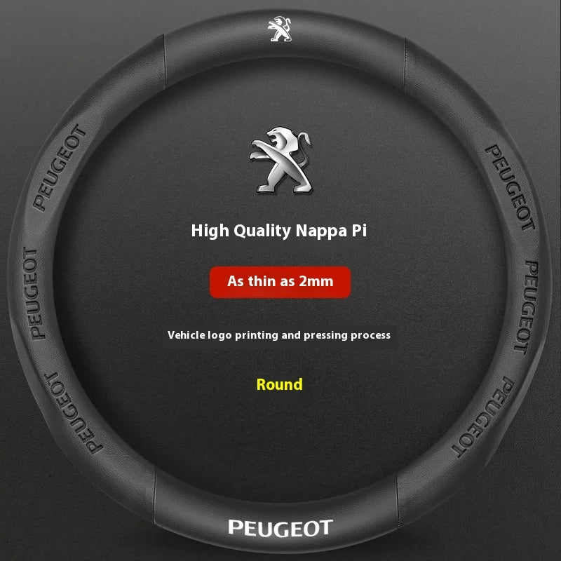Car Steering Wheel Cover For Peugeot 106 107 108 206 207 208 301 307 308 406 407 40 additional angle