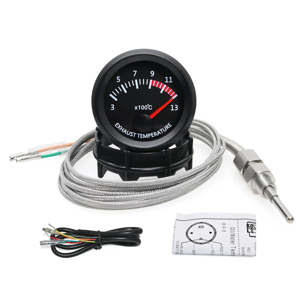2'' 52MM Car Gauge 12V Water Temp Oil Temp Gauge Oil Press PSI BAR Volt Gauge Air Fuel Ratio Boost Vacuum Meter Black Face Gauge