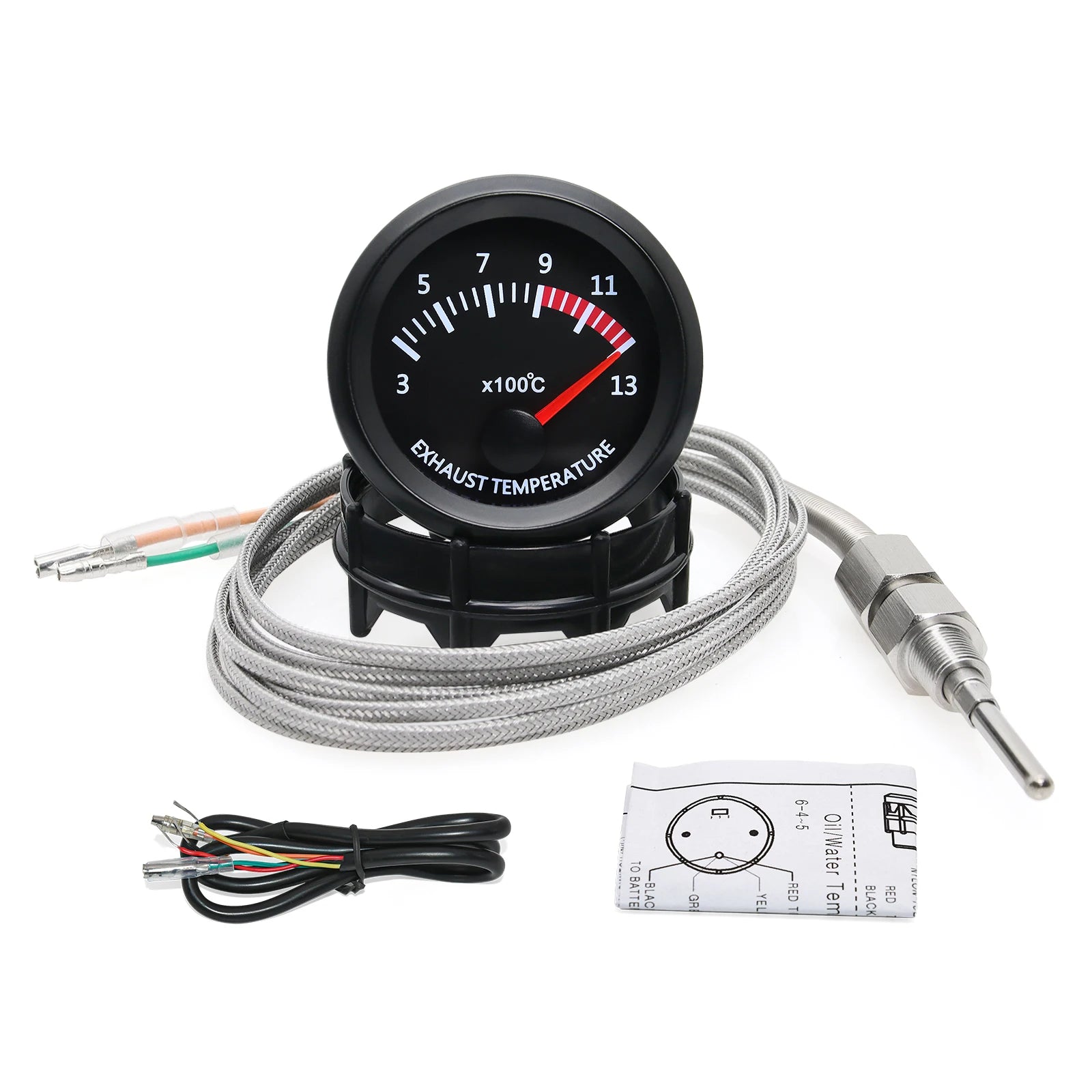 2'' 52MM Car Gauge 12V Water Temp Oil Temp Gauge Oil Press PSI BAR Volt Gauge Air Fuel Ratio Boost Vacuum Meter Black Face Gauge