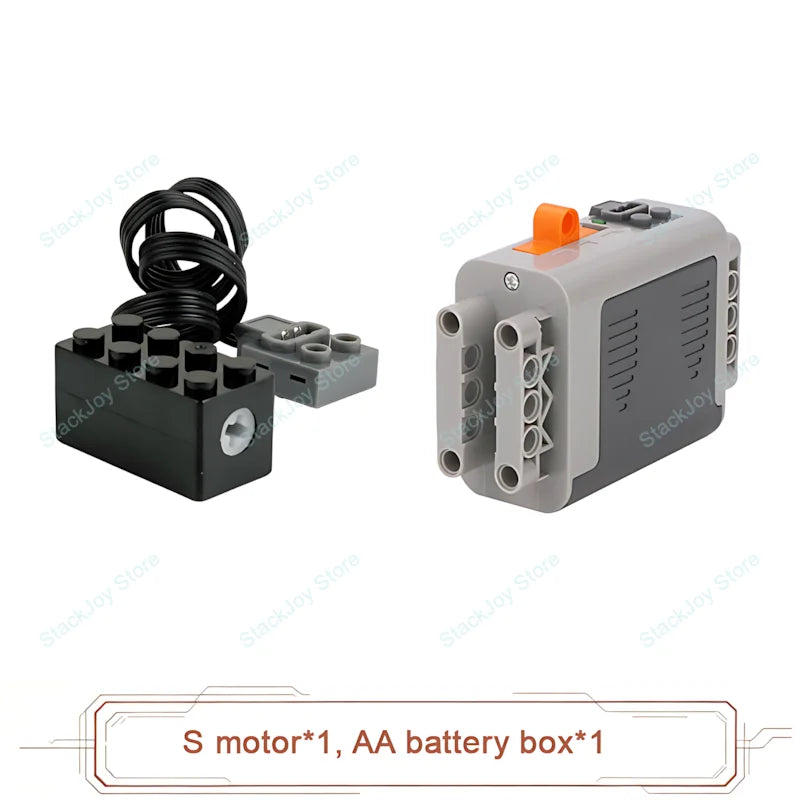 MOC Power Functions M/L/XL Motor Battery Box IR Remote Receiver for RC Car Robot Mo additional angle
