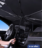 Car Windshield Sun Shade Umbrella Foldable Canvas close-up view