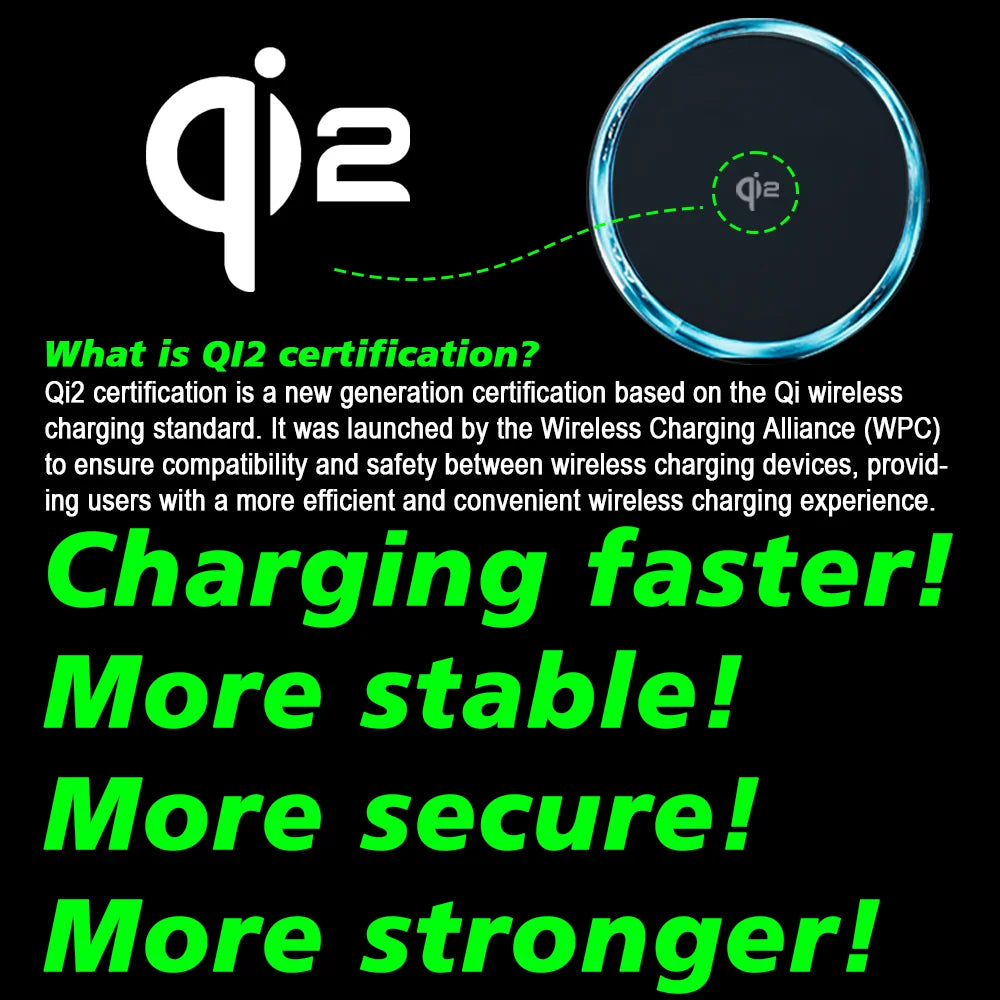 Qi2 15W Magnetic Wireless Charger Phone Holder Compatible with MagSafe Screen Mount F alternate view