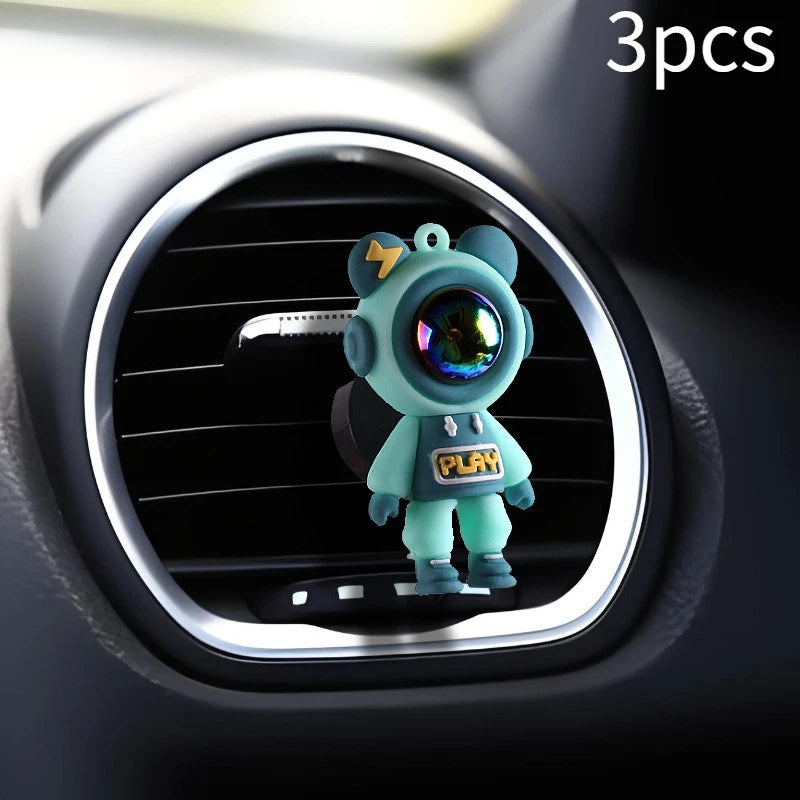 Car Air Outlet Perfume Clip | Cartoon Astronaut Car Freshener and Decoration alternate view