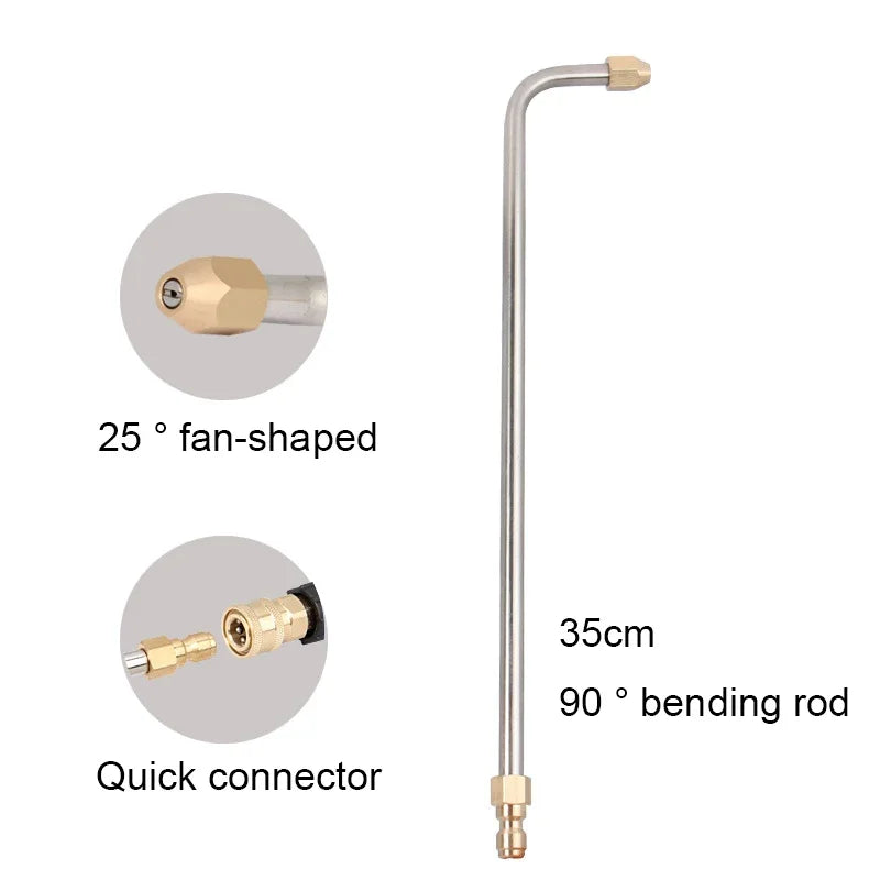 Alloy High Pressure Water Gun Extension Rod | Car Wash Nozzle Attachment detail view