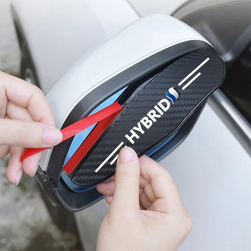 2 pieces for "HYBRID" car rearview mirror raincoat - water blocking sun visor, suitable for Toyota Pulis
