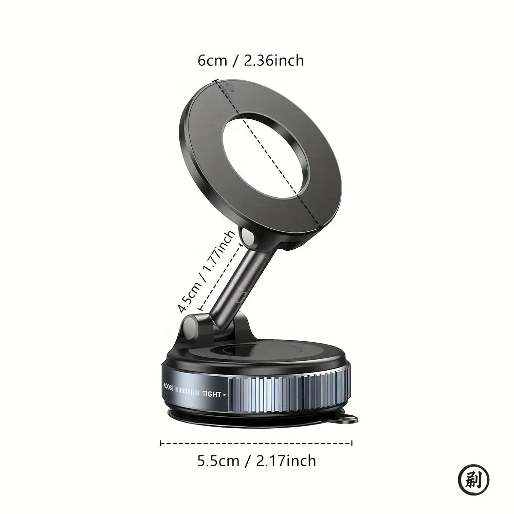 Strong Magnetic Car Phone Holder Foldable Design 360° Adjustable Vacuum Mount for Car/De detail view