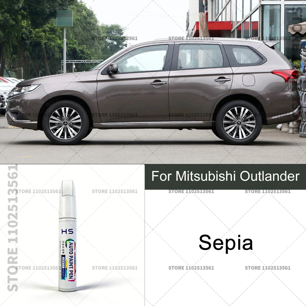 For Mitsubishi Outlander White W17 W85 Black Red P26 Gray AB Car Paint Repair Pen T additional angle