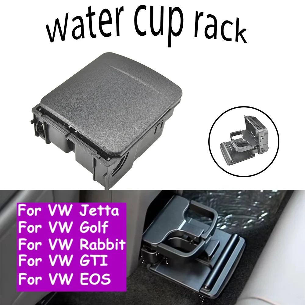 Cup Holder for VW Golf MK5 MK6 | Rear Armrest Drink Mount close-up view