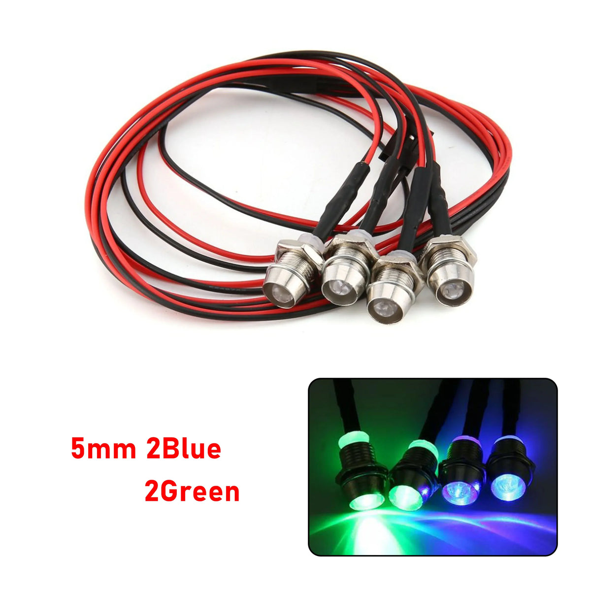 RC LED Light Kit Headlamps for 1/10 1/8 1/12 RC Car Truck Crawler Drift Car Headlight alternate view