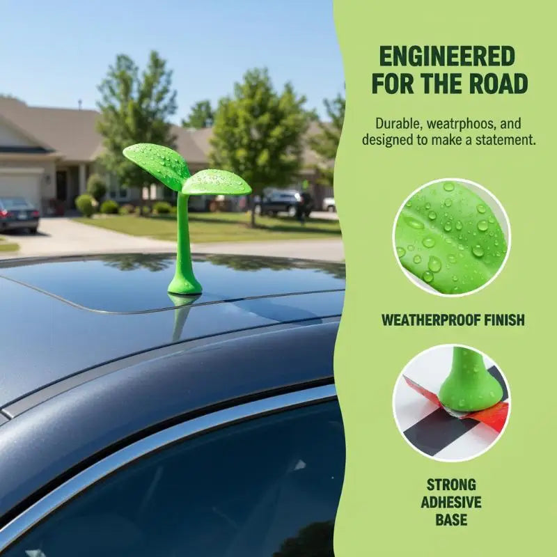 Car Ornaments 3D Car Roof Decoration Stickers Bean Sprout Seedlings Flower Bud Tentacle Ornament Ext