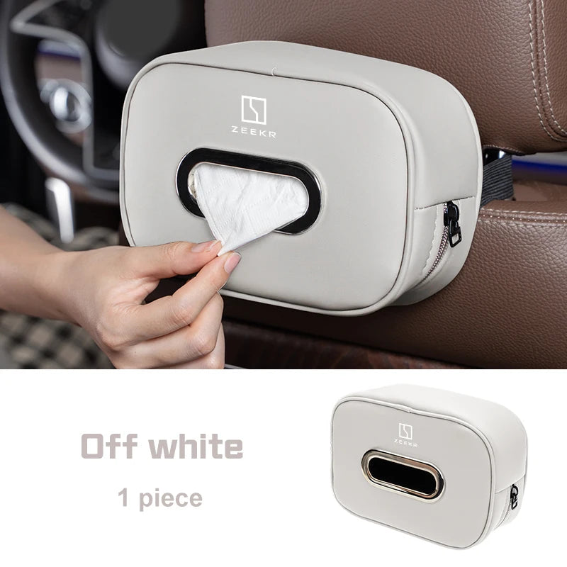 Car Tissue Box Holder Backseat Tissue Case With Fix Strap For ZEEKR 001 007 009 X MIX 7X 9X M-Vision Car Accessories 2026 Hot