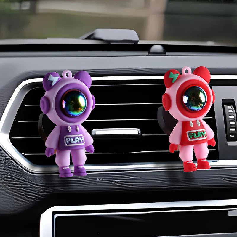 Car Air Outlet Perfume Clip | Cartoon Astronaut Car Freshener and Decoration lifestyle view