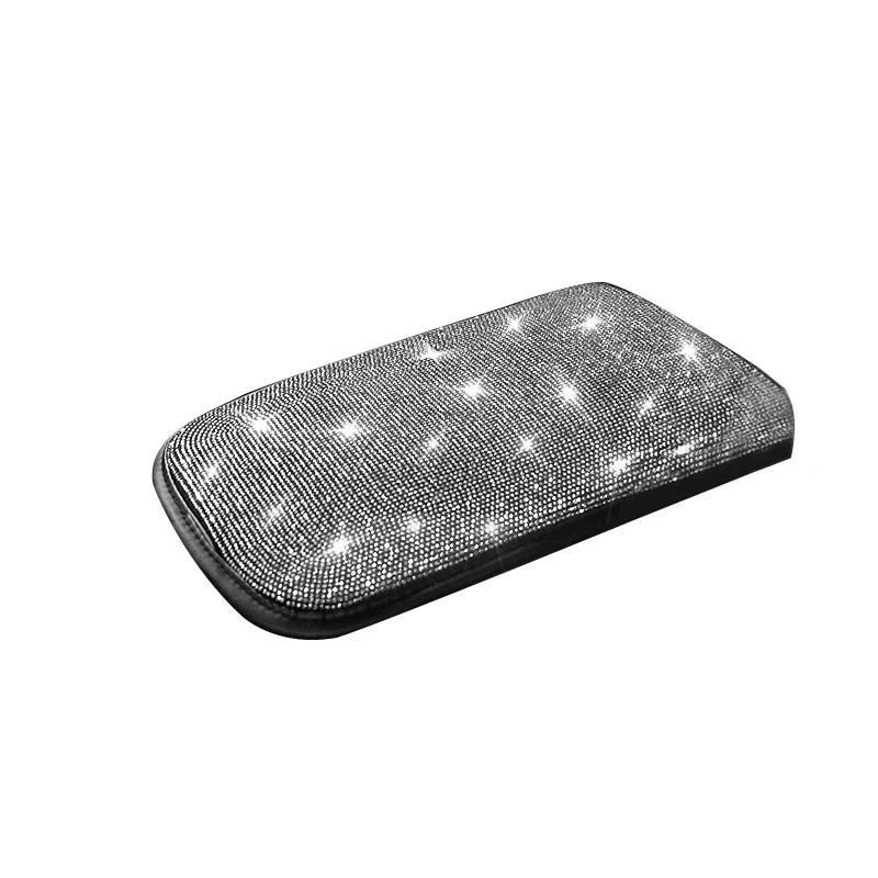 Bling Car Armrest Cover Auto Center Console Protective Cover Crystal Rhinestone Arm additional angle