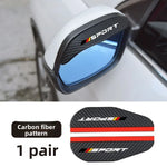 2pcs Car Rearview Mirror Rain Eyebrow Kit,Universal Rear View Side Mirror Rain Eyebrow Trim Shield Rainproof,For Most Car Models