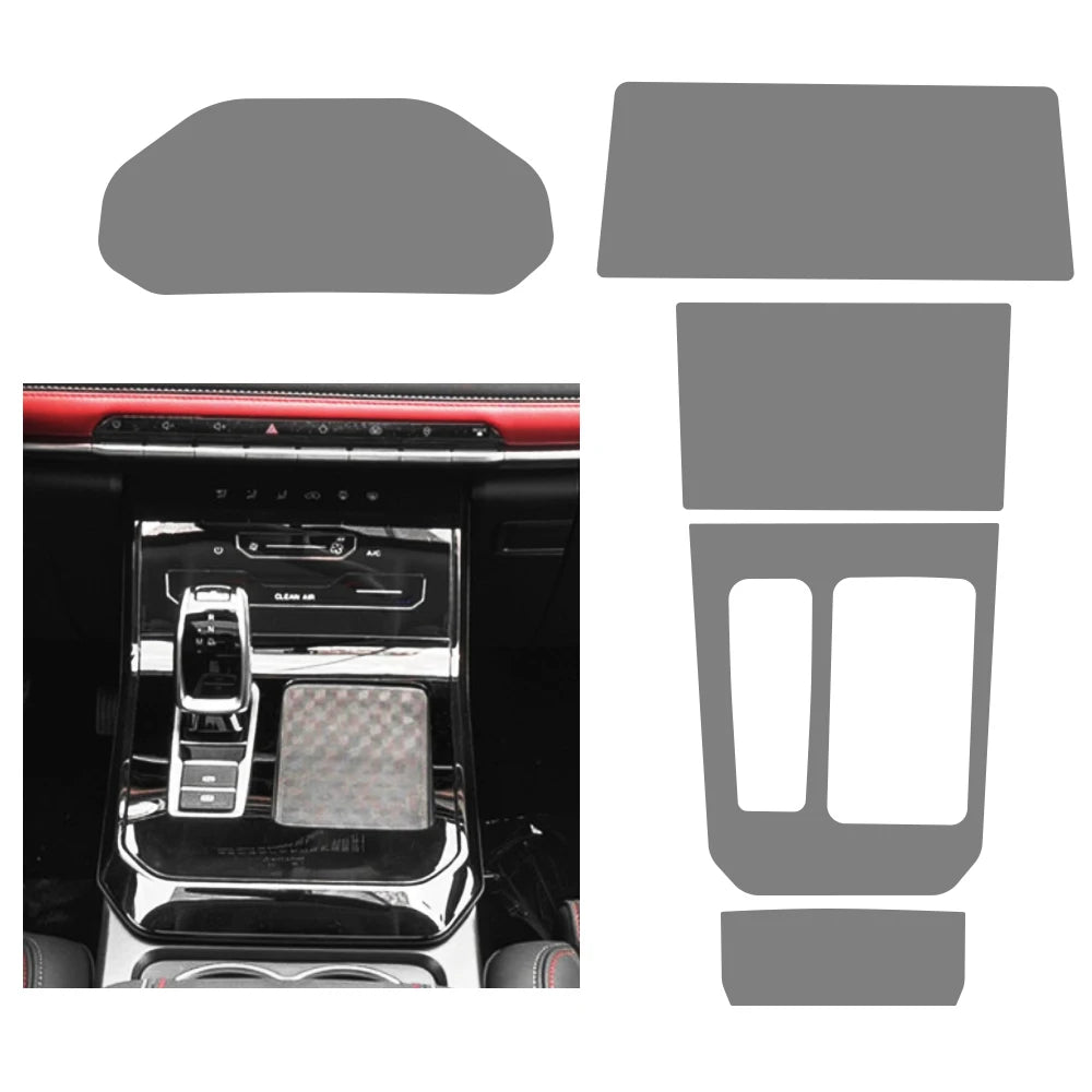 For Chery Tiggo 7 Pro 2020 2021 2022 TPU Gearbox Panel Film Dashboard Protective Stick close-up view