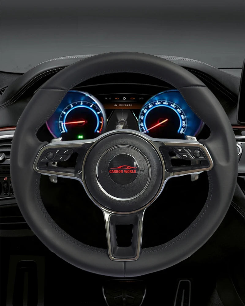 Customized Leather Car Steering Wheel For Porsches 911 996 Cayenne 958 718 Boxster 918 Cayman Macans Panamera Taycan GT RS 970