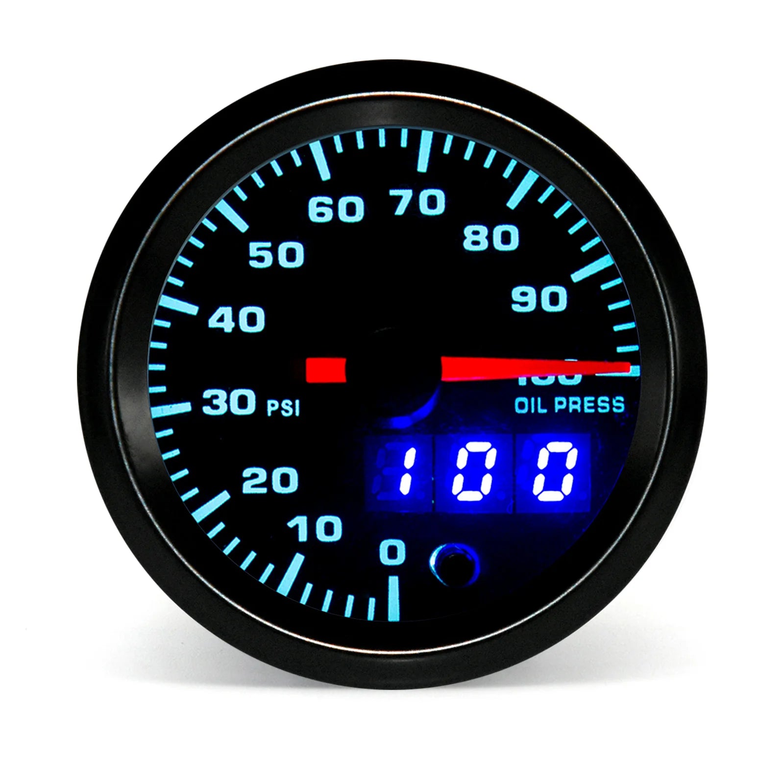 52mm 7 Color LED Dual Display Gauge | Boost PSI BAR Water Oil Temp Pressure Voltmet additional angle