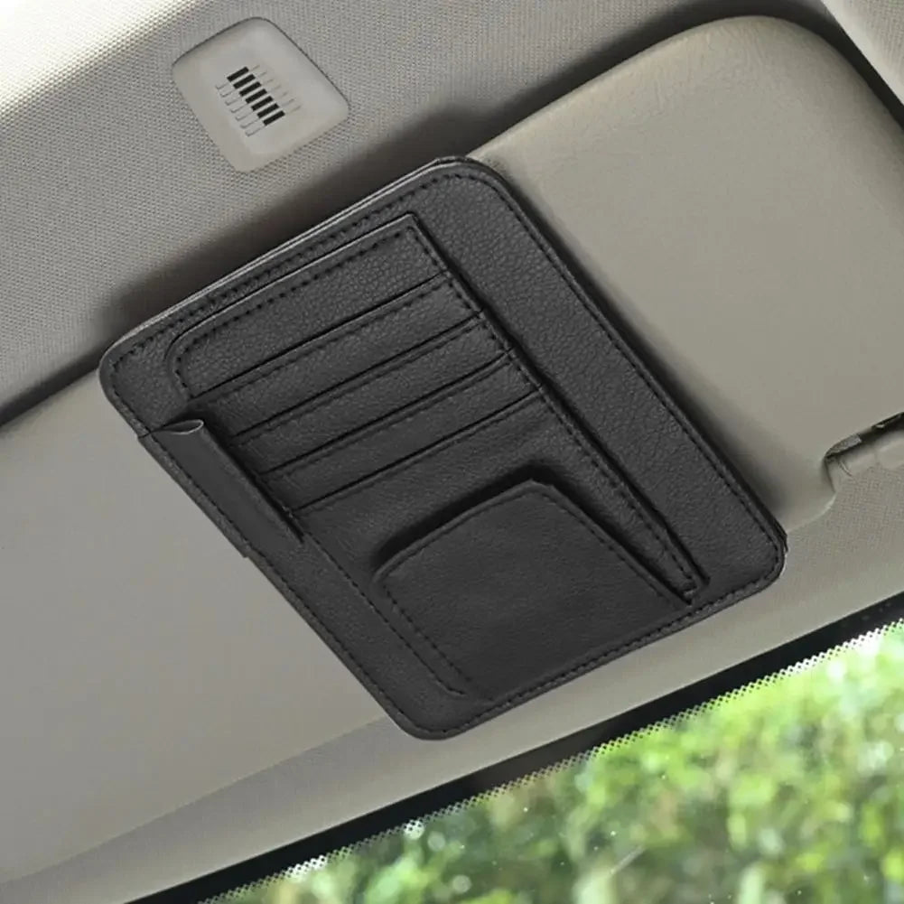 Car sun visor storage bag car glasses clip car interior supplies 12.5*15CM car busine lifestyle view