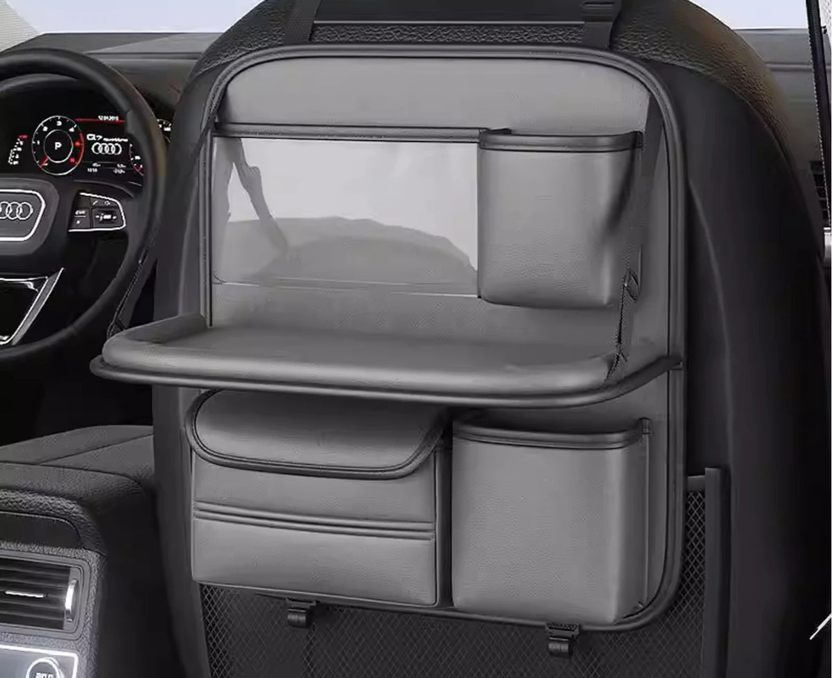 Car Seat Back Organizer with Foldable Table Board