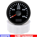 2" 52mm Tachometer 3000RPM 4000RPM,6000RPM,70000RPM,8000RPM Tacho Gauge Red Light RPM Meter for Boat Marine Car 12V24V Custom