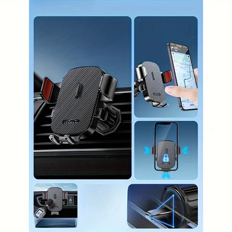 Lcars Mobile Phone Car Mount, Car Dashboard Air Vent Mount, In-Car Phone Holder with Navigation Support That Does Not Block the Line of Sight