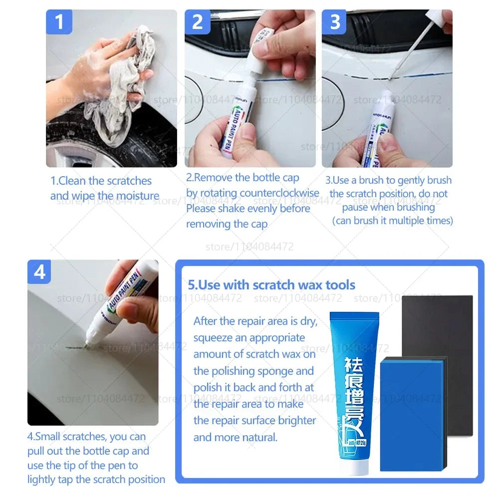 Car Paint Repair Pen For Tesla Model X Y S 3 | 4PCS Scratch Repair Kit detail view